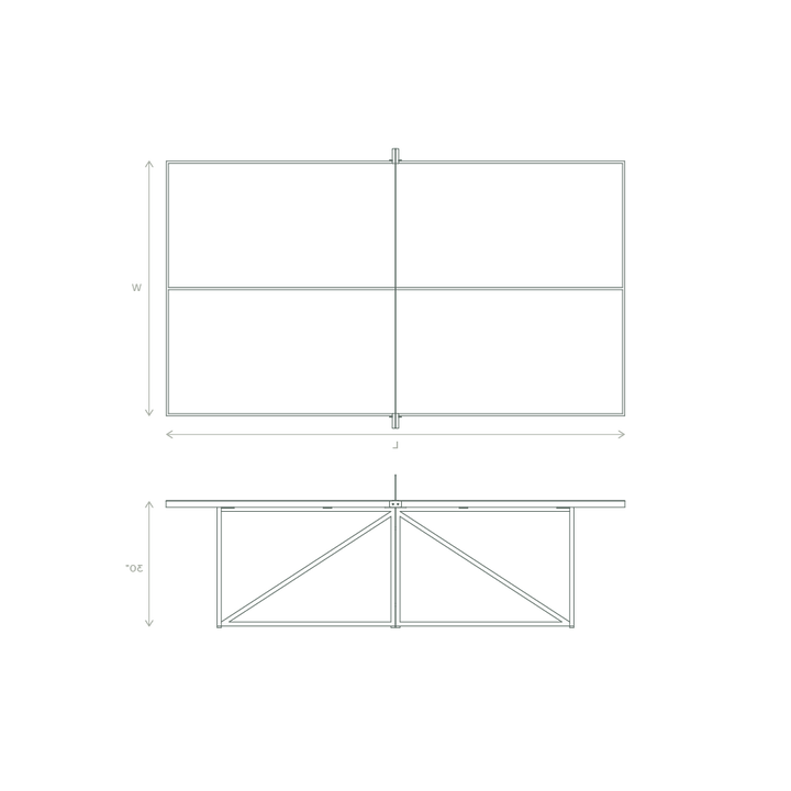 the break outdoor ping pong table dimensions