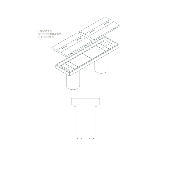 Outdoor Shuffleboard Table drawings